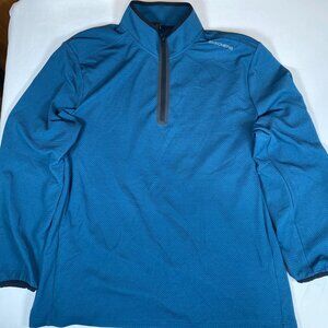 Skechers SKECH-KNITS BURST 1/4 ZIP LT130 2XL Polyester Blend Blue Sweatshirt